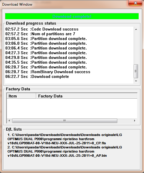 lg dual flash download complete