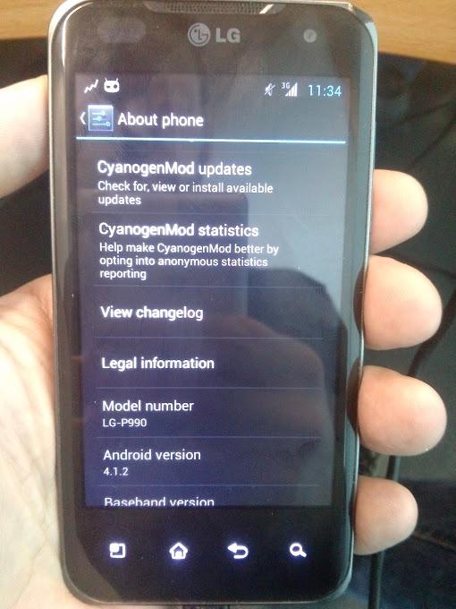LG Optimus Dual CyanogenMod 10
