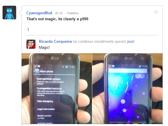CyanogenMod 10 Optimus Dual