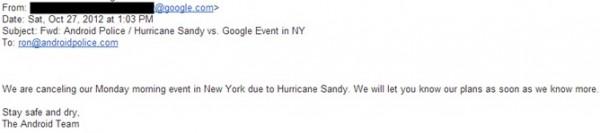 Evento 29 ottobre Google cancellato