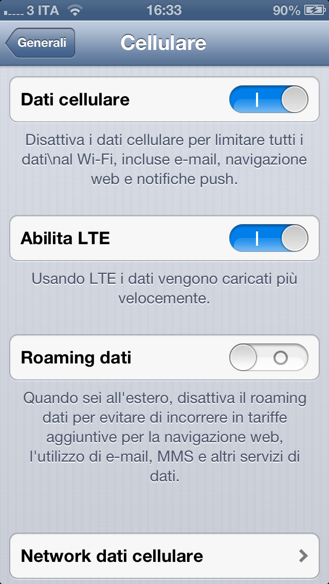 LTE iOS 6.1