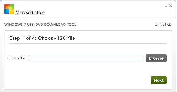 Windows 7 USB DVD Tool