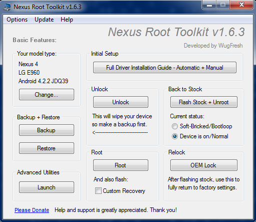 Nexus 4 toolkit