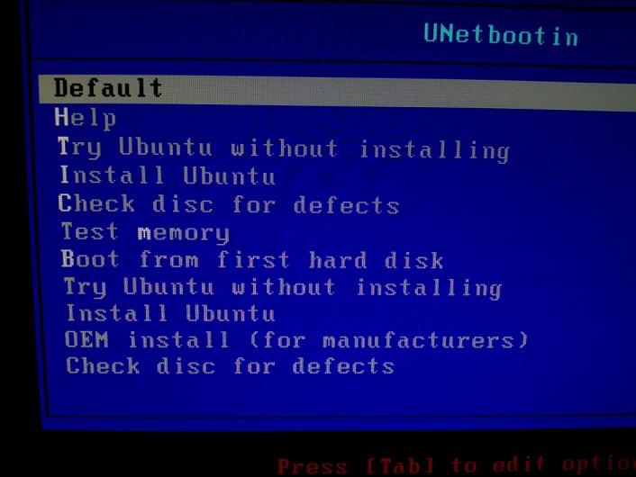 UnetBootIn avvio Ubuntu