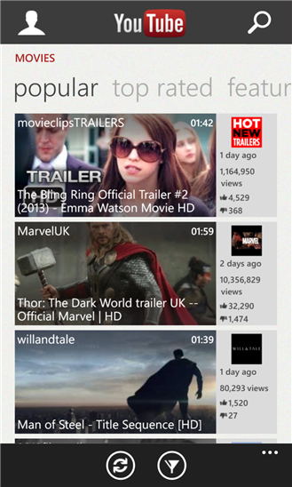 Youtube Windows Phone 8 preferiti