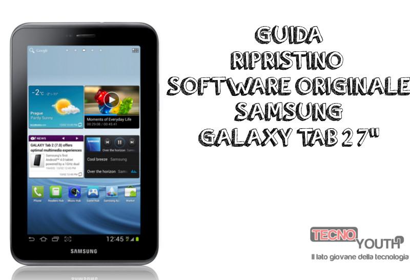 resettare tablet samsung Galaxy Tab 2 7