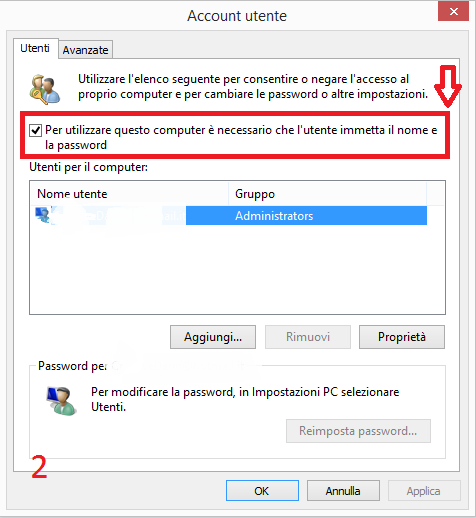 Account utente-eliminare-password-login-Windows-8.1