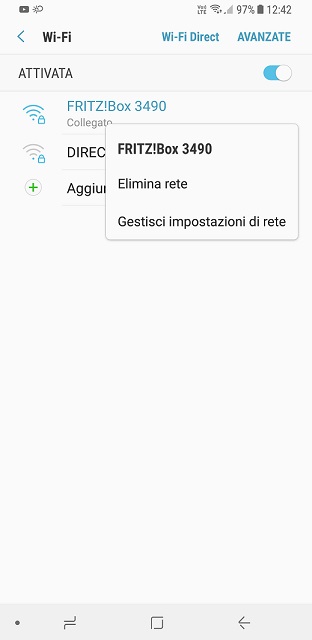 Impostazioni Wifi Android OpenDNS