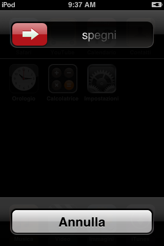 Spegni telefono iPhone