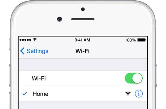 iPhone 6 Wifi impostazioni