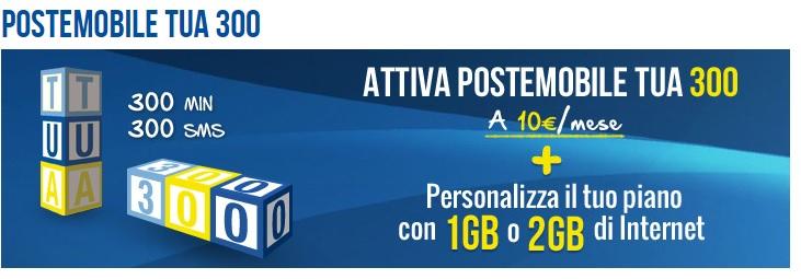 Offerta Postemobile Tua 300