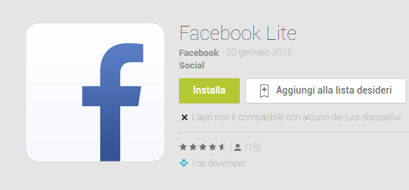 Facebook Lite download