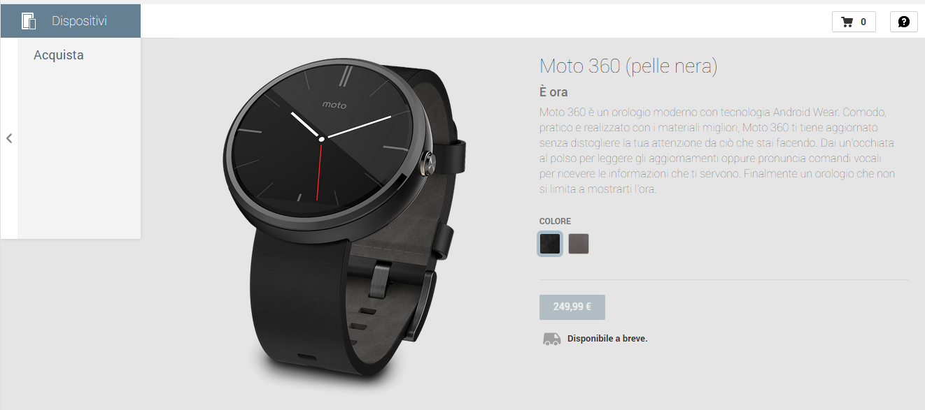 Moto 360 Play Store Italia