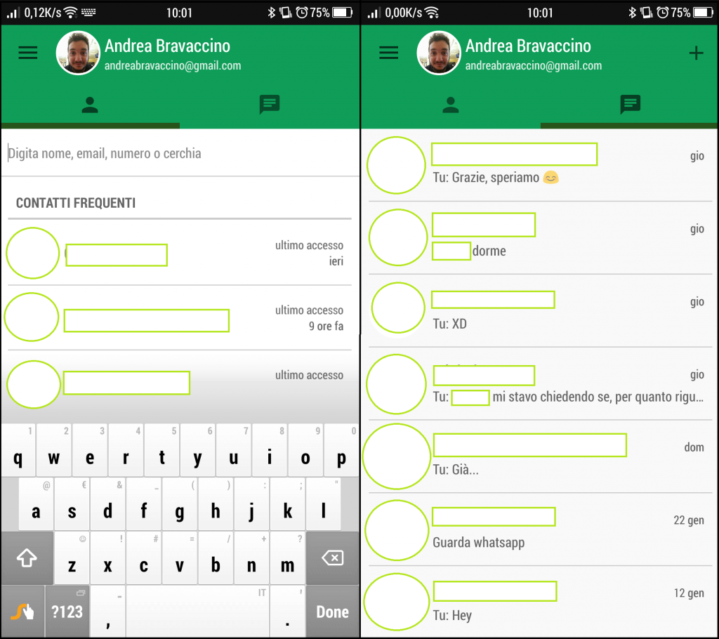 Hangouts su Android