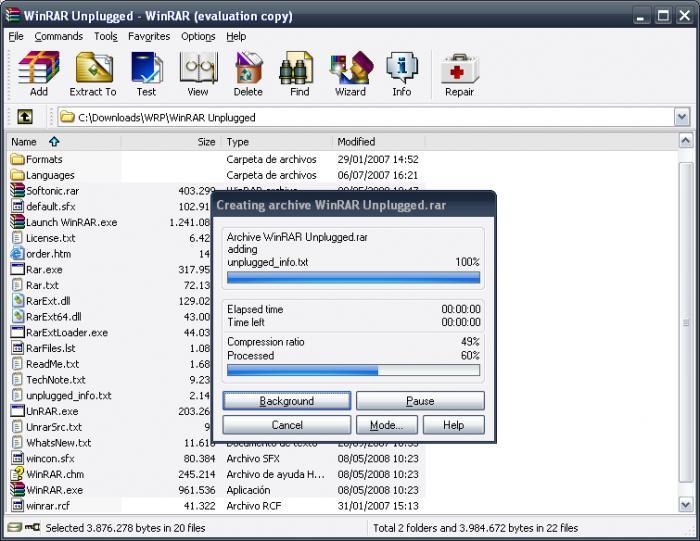 Winrar estrazione file