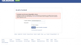 Facebook non funziona impossibile effettuare login