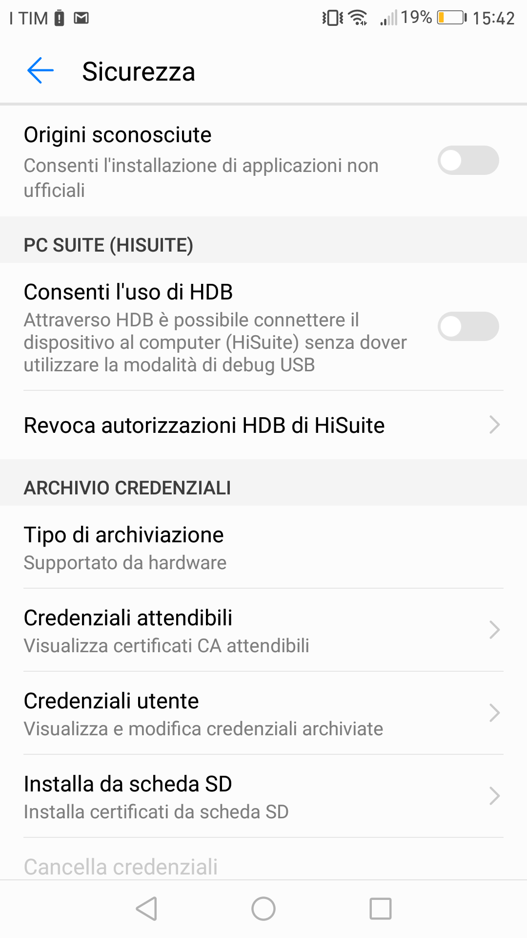 Origini sconosciute Android