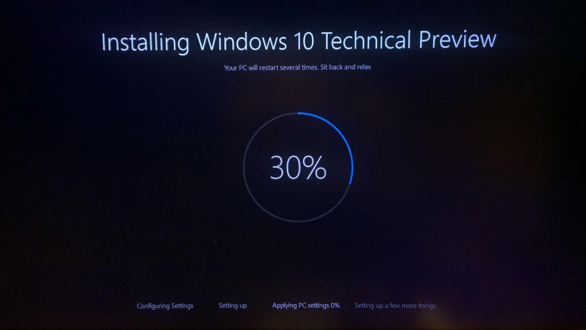 installazione Windows 10 TP