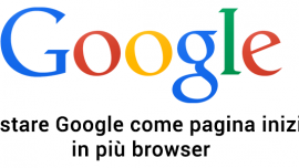 impostare google pagina iniziale