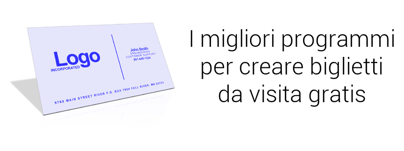 programmi biglietti da visita gratis