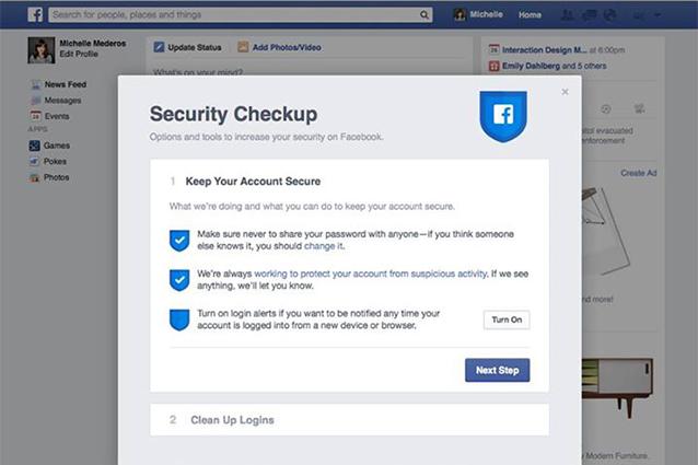 Facebook Security Checkup