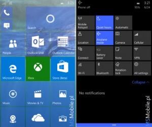 Windows 10 Mobile Build 10149 toggle