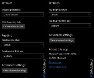 Windows 10 Mobile Build 10149 Microsoft Edge 2