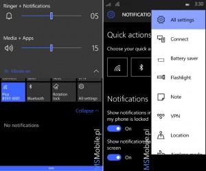 Windows 10 Mobile Build 10149 toggle 2