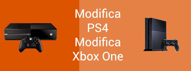 Modifica Xbox One PS4