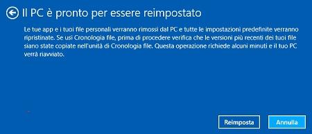 Reimposta PC