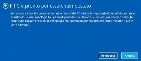 Reimposta PC