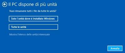 Ripristino Windows unità