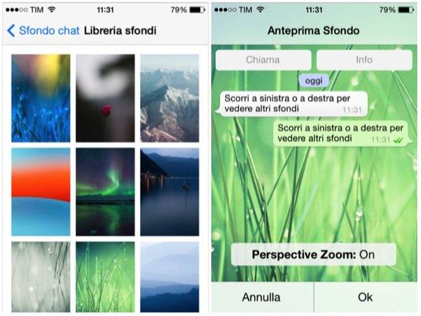 Cambiare sfondo Whatsapp iPhone