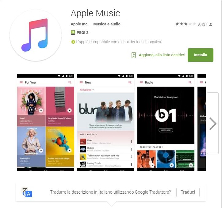 Apple Music per Android