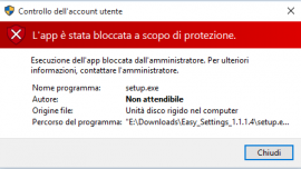 Risolvere il problema dell'app "bloccata a scopo di protezione" in Windows 10