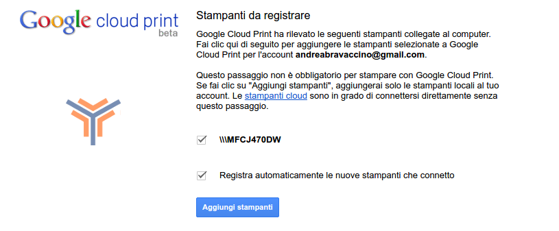 google cloud print come funziona