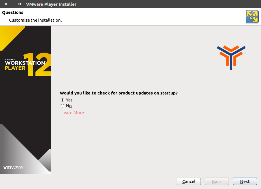 installazione VMware Player Linux 3