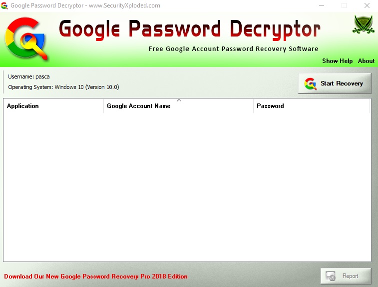 Google Password Decryptor